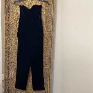 Express Velvet strapless jumpsuit
